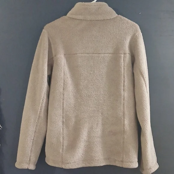 Patagonia Tan Fleece Jacket with Gray Pocket Size Med - Picture 4 of 5